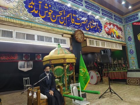 تصاویر/ حضورنماینده ولی فقیه درهیئات عزاداری محرم نوش آباد