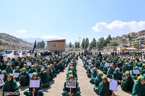 کارگل میں حضرت قاسمؑ کی یاد میں روزِ جواناں کا جلوس؛ فلسطین کے مظلوم بچوں سے اظہار یکجہتی اور ایران کی حمایت