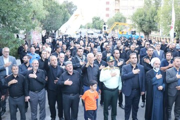 تصاویر/ اجتماع عاشورائیان شهرستان جلفا