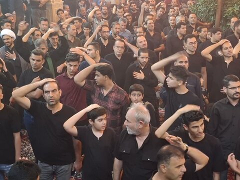 تصاویر/ آیین باشکوه عزاداری حضرت ابا عبدالله الحسین(ع)در امامزاده هادی(ع) فین کاشان