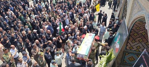 تصاویر / مراسم تشییع شهید مدافع وطن در قزوین