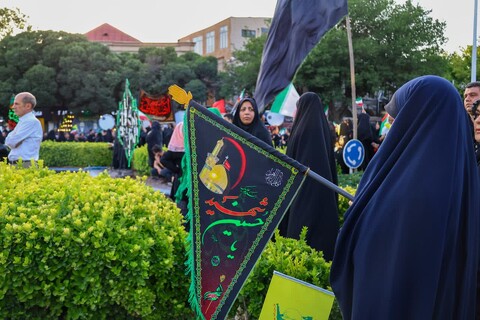 تصاویر/ اجتماع بزرگ ضد صهیونیستی و سوگواری هیئت‌های مذهبی تبریز