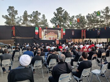 تصاویر/ اجتماع هیئات و عزاداران حسینی شهرستان آذرشهر