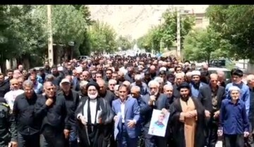فیلم| راهپیمایی جمعه‌خشم‌ونصر در شهرستان ایوان