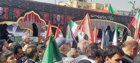 تصاویر/تشییع خانوادگی شهید ربانی در خنداب