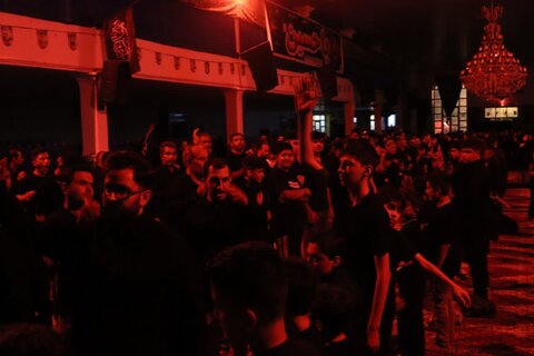 تصاویر/ مراسم سوگواری شب هشتم محرم در شاهین دژ
