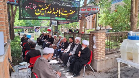 تصاویر/ مراسم عزاداری در حوزه علمیه طالبیه تبریز