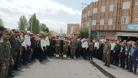 تصاویر/ برگزاری مراسم تشییع پیکر مطهر شهید رضا جباری لقمان در شهرستان اهر