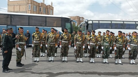 تصاویر/ برگزاری مراسم تشییع پیکر مطهر شهید رضا جباری لقمان در شهرستان اهر