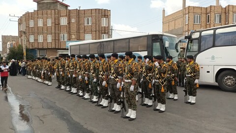 تصاویر/ برگزاری مراسم تشییع پیکر مطهر شهید رضا جباری لقمان در شهرستان اهر