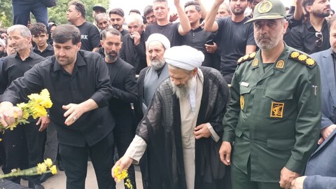 تصاویر/ برگزاری مراسم تشییع پیکر مطهر شهید رضا جباری لقمان در شهرستان اهر