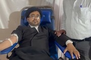 इमाम हुसैन (अ) के नाम पर अज़ादारो और विद्वानों ने किया रक्तदान