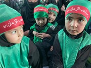 حضرت علی اصغرؑ کی یاد میں بسیج فاطمیہ انجمن صاحب الزمان کے زیر اہتمام مجلسِ عزا کا انعقاد +تصاویر