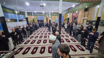 تصاویر/ مراسم عزاداری شب تاسوعای حسینی در مسجد جامع شهر بدره