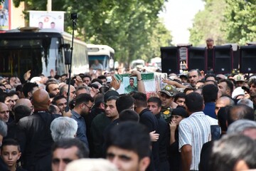 فیلم| تشییع پیکر مطهر شهید امیرحسین باقرلو در خوی