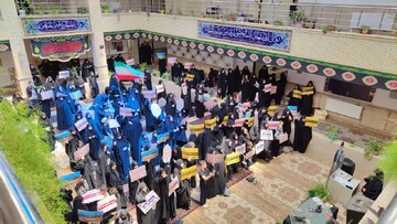 تصاویر/ مراسم عزاداری تاسوعای حسینی در مدرسه علمیه ریحانة الرسول ارومیه