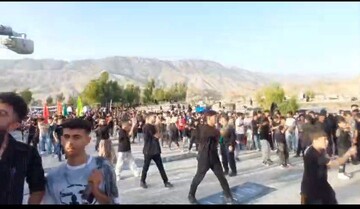 فیلم/ مراسم تاسوعای حسینی در امامزاده سید صلاح الدین محمد  شهرستان آبدانان