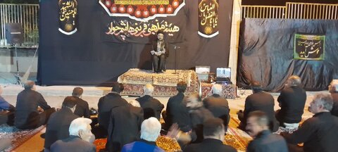 تصاویر/برگزاری مراسم شب تاسوعای حسینی در مسجد امام حسین شهرستان چوار
