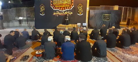 تصاویر/برگزاری مراسم شب تاسوعای حسینی در مسجد امام حسین شهرستان چوار