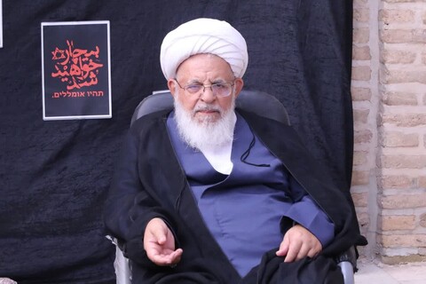 مراسم عزاداری اباعبدالله الحسین علیه السلام در روز نهم محرم در مدرسه علمیه شفیعیه