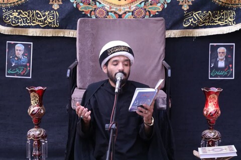 مراسم عزاداری اباعبدالله الحسین علیه السلام در روز نهم محرم در مدرسه علمیه شفیعیه