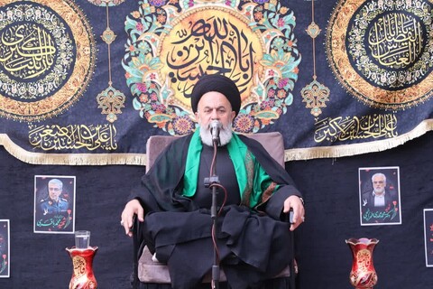 مراسم عزاداری اباعبدالله الحسین علیه السلام در روز نهم محرم در مدرسه علمیه شفیعیه