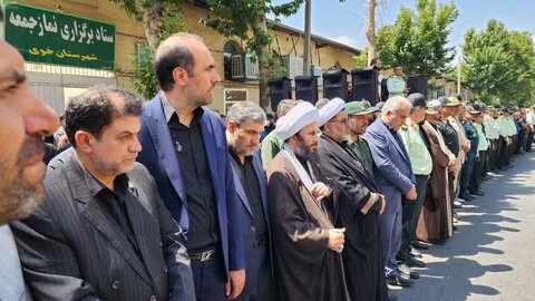 تصاویر/ تشییع پیکر مطهر شهید امیرحسین باقرلو در خوی