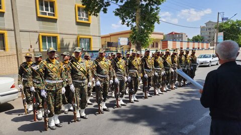 تصاویر/ تشییع پیکر مطهر شهید امیرحسین باقرلو در خوی