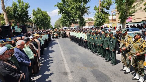 تصاویر/ تشییع پیکر مطهر شهید امیرحسین باقرلو در خوی