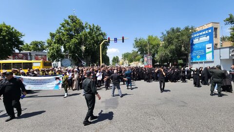 تصاویر/ تشییع پیکر مطهر شهید امیرحسین باقرلو در خوی