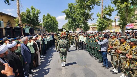 تصاویر/ تشییع پیکر مطهر شهید امیرحسین باقرلو در خوی