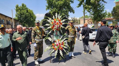 تصاویر/ تشییع پیکر مطهر شهید امیرحسین باقرلو در خوی