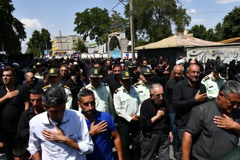 تصاویر/ تشییع پیکر مطهر شهید امیرحسین باقرلو در خوی