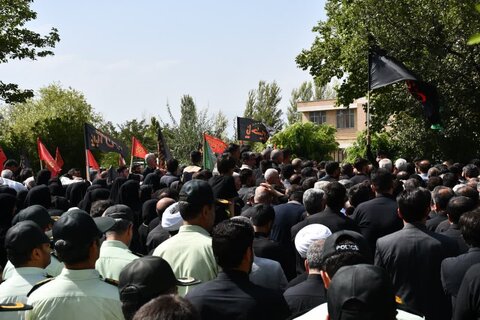 تصاویر/ تشییع پیکر مطهر شهید امیرحسین باقرلو در خوی