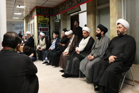 مراسم عزاداری تاسوعای حسینی در دفتر آیت الله العظمی نوری همدانی