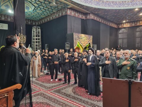 تصاویر/ مراسم عزاداری تاسوعای حسینی در مسجدصادقیه کاشان