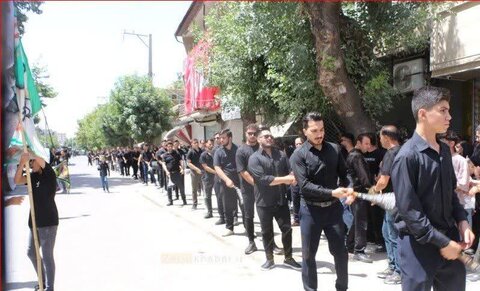 تصاویر/ عزاداری مردم ولایتمدار و شهیدپرور میاندوآب در تاسوعای حسینی