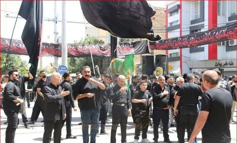 تصاویر/ عزاداری مردم ولایتمدار و شهیدپرور میاندوآب در تاسوعای حسینی