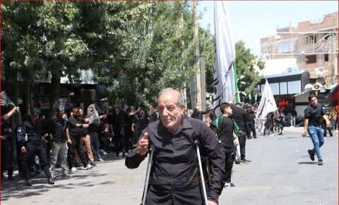 تصاویر/ عزاداری مردم ولایتمدار و شهیدپرور میاندوآب در تاسوعای حسینی