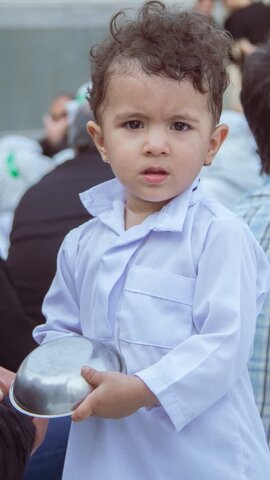 تصاویر/سوگواره هیئت سقایی (العطش) در حرم مطهر پیام‌آور واقعه عاشورا به ایران،