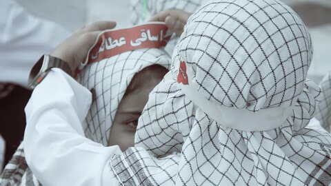 تصاویر/سوگواره هیئت سقایی (العطش) در حرم مطهر پیام‌آور واقعه عاشورا به ایران،