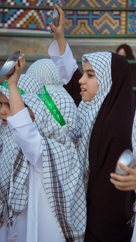 تصاویر/سوگواره هیئت سقایی (العطش) در حرم مطهر پیام‌آور واقعه عاشورا به ایران،