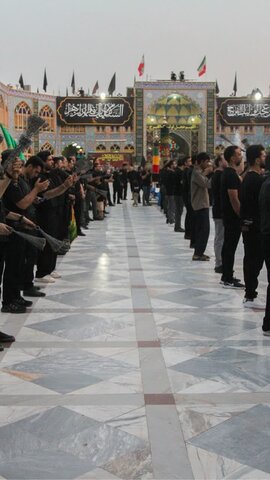 تصاویر/ مراسم عزاداری تاسوعای حسینی در آستان مقدس حضرت محمد هلال بن علی (ع)آران وبیدگل