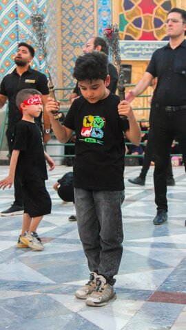 تصاویر/ مراسم عزاداری تاسوعای حسینی در آستان مقدس حضرت محمد هلال بن علی (ع)آران وبیدگل