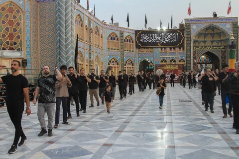 تصاویر/ مراسم عزاداری تاسوعای حسینی در آستان مقدس حضرت محمد هلال بن علی (ع)آران وبیدگل