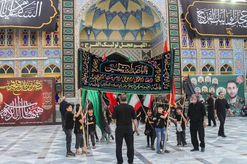 تصاویر/ مراسم عزاداری تاسوعای حسینی در آستان مقدس حضرت محمد هلال بن علی (ع)آران وبیدگل