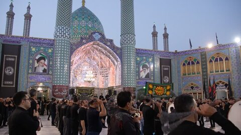 تصاویر/ مراسم عزاداری تاسوعای حسینی در آستان مقدس حضرت محمد هلال بن علی (ع)آران وبیدگل