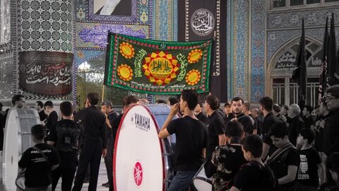 تصاویر/ مراسم عزاداری تاسوعای حسینی در آستان مقدس حضرت محمد هلال بن علی (ع)آران وبیدگل