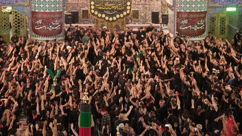 تصاویر/عزاداری هیئت ابوالفضلی دهنو شب عاشورای حسینی در هلال بن علی (ع)