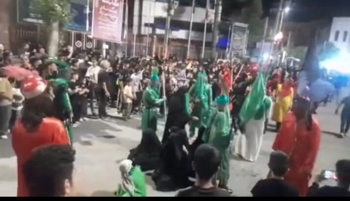 فیلم| عبور نمادین کاروان اباعبدالله الحسین (ع) در شهر ایلام